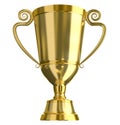 Golden trophy cup Royalty Free Stock Photo