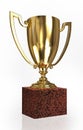 Golden trophy cup