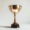 A golden trophy cup, set against a clear background, created using image Royalty Free Stock Photo
