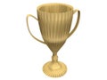 Golden trophy isolated Royalty Free Stock Photo