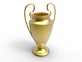 Golden trophy isolated Royalty Free Stock Photo