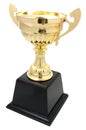 Golden trophy isolated Royalty Free Stock Photo