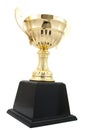 Golden trophy isolated Royalty Free Stock Photo