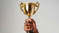 The golden trophy win.AI generated image Royalty Free Stock Photo