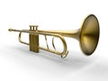 Golden trumpet illustration