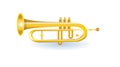 Golden trumpet illustration