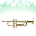 Golden Trumpet design vector illustration Royalty Free Stock Photo