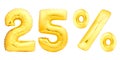 Golden twenty five 25 percent