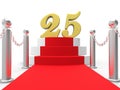 Golden Twenty Five On Red Carpet Means Movie