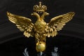 Golden two-headed eagle on the gates of the State Hermitage Muse