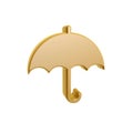 Golden umbrella symbol Royalty Free Stock Photo
