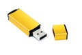 Golden USB Memory Stick Royalty Free Stock Photo