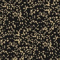 Golden vector abstract pixel mosaic background. Luxury modern seamless pattern Royalty Free Stock Photo