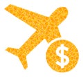 Golden Vector Airflight Price Mosaic Icon