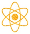 Golden Vector Atom Mosaic Icon