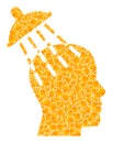 Golden Vector Brainwashing Mosaic Icon