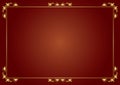 Golden vector frame on brown background Royalty Free Stock Photo