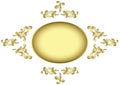 Golden vector frame with golden tracery