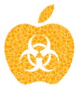 Golden Vector Infected Apple Mosaic Icon