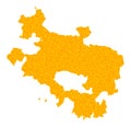 Golden Vector Map of Alava Province