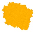 Golden Vector Map of Kujawy-Pomerania Province