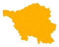 Golden Vector Map of Saarland State