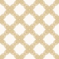 Golden vector seamless pattern. Luxury gold abstract floral grid ornament Royalty Free Stock Photo