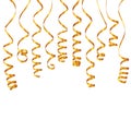 Golden Vector Streamers Set