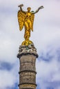 Golden Victory Angel Fountain du Palmier Paris France Royalty Free Stock Photo