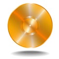 Golden vinil disk Royalty Free Stock Photo