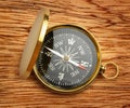 Golden vintage compass Royalty Free Stock Photo