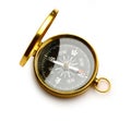 Golden vintage compass Royalty Free Stock Photo