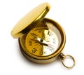 Golden vintage compass Royalty Free Stock Photo