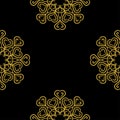 Golden vintage decor seamless pattern