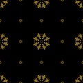 Golden vintage decor seamless pattern