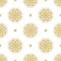 Golden vintage decor seamless pattern