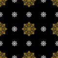 Golden vintage decor seamless pattern