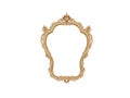 Golden vintage frame. Isolate mirror. Design retro element. physical realistic reflection . Royalty Free Stock Photo