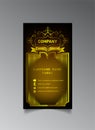 Golden Vintage Name Card Design