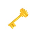 Golden vintage old key vector Illustration Royalty Free Stock Photo