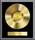 golden vinyl frame