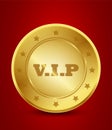 Golden vip label