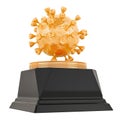 Golden Virus Award concept. 3D rendering
