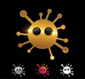 Golden Virus Vector Sign