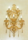 Golden wall sconces Royalty Free Stock Photo