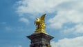 Golden Warrior Statue in paris Royalty Free Stock Photo