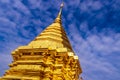 Golden Wat Phra That Doi Suthep temple temples Chiang Mai Thailand Royalty Free Stock Photo