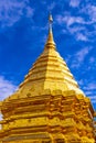 Golden Wat Phra That Doi Suthep temple temples Chiang Mai Thailand Royalty Free Stock Photo