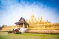 Golden Wat Thap Luang in Vientiane, Laos Royalty Free Stock Photo