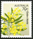 Golden Wattle Tree Australian Postage Stamp